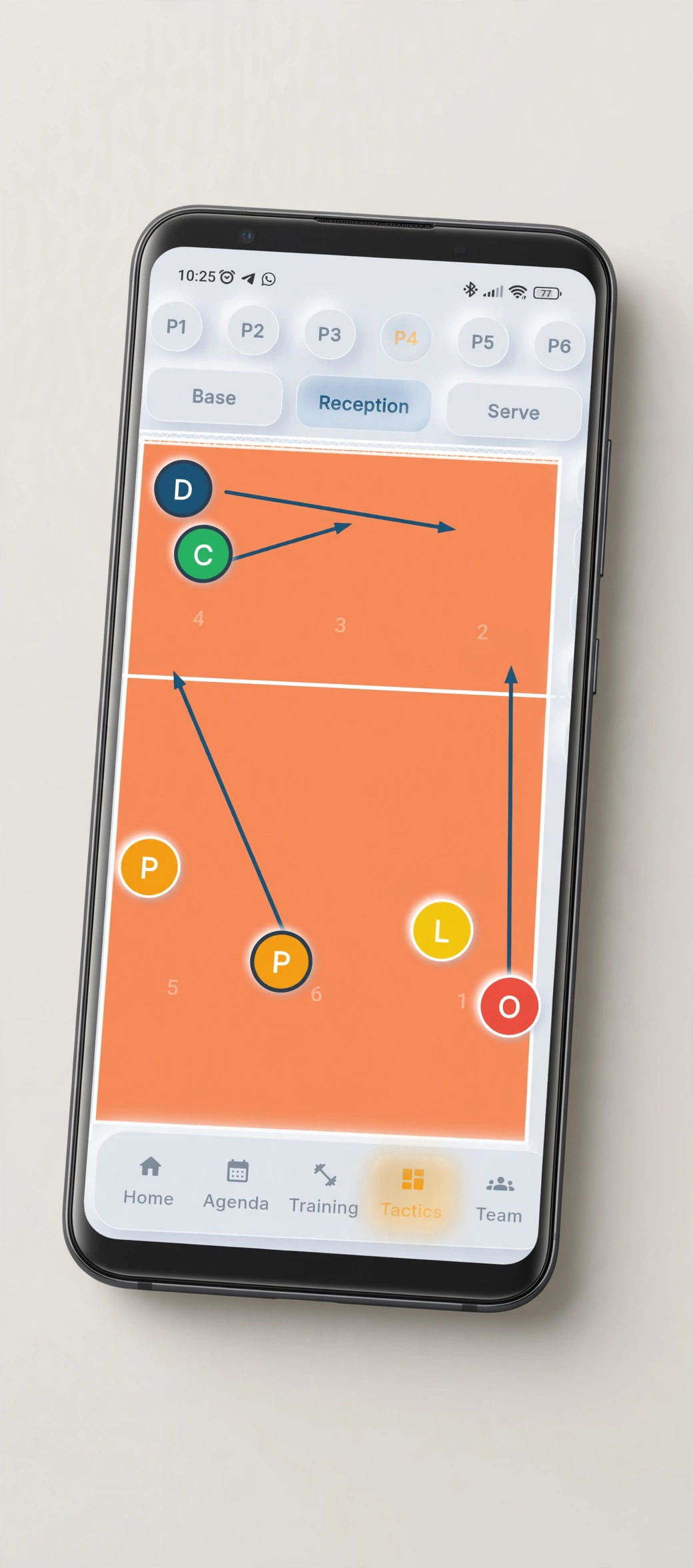 Volleyball Coach & Tactics app mockup